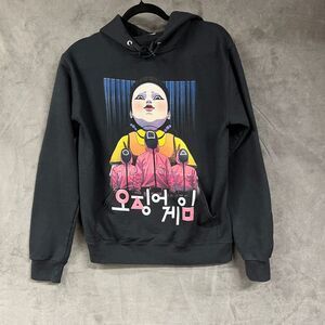 Netflix Squid Game Official Black Hoodie‎ Sweatshirt Korean Drama Merchandise